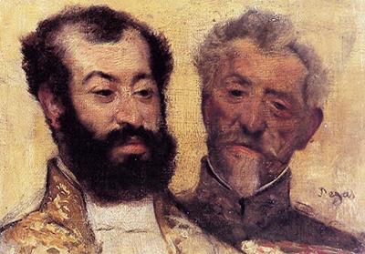 General Mellinet and Chief Rabbi Astruc Edgar Degas